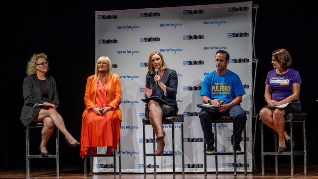 You Decided Gold Coast Bulletin Election Forums,. Divisions 6, 8, 9, and 11 held at the Southport RSL club in Southport. Division 6 candidates, Susie Gallagher, Josephine Tobias, Brooke Patterson, Michael Pulford, and Shaelee Welchman. Picture: Jerad Williams