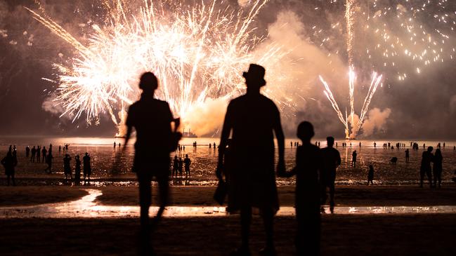 Fireworks over Mindil Beach during Cracker Night 2019. Picture: David Artisan Territory Day 2019 Fireworks Gallery