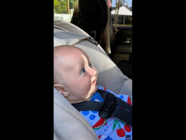 Baby is hilariously unfazed by terrifying clown mask