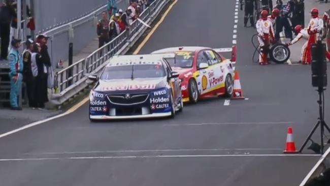 The moment that cost Jamie Whincup second place in Race 9 at Phillip Island.