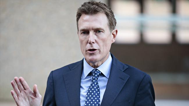 Christian Porter outside court. Picture: NCA NewsWire / Adam Yip