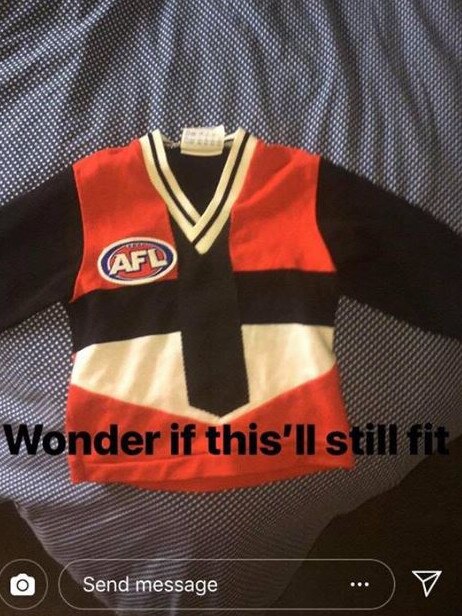 Max King posted a picture of his old Saints jumper on Instagram.