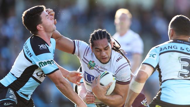 Manly’s Martin Taupau will benefit from some SuperCoach scoring changes this season. Picture: Brett Costello