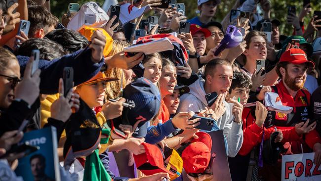 Fans at the Grand Prix have been banned from spilling onto the track after the race Picture: Jake Nowakowski