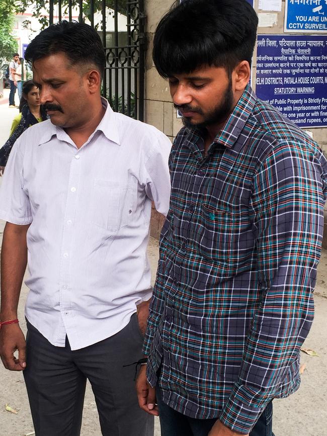 Puneet Puneet is seen outside a court in Delhi, in 2019.