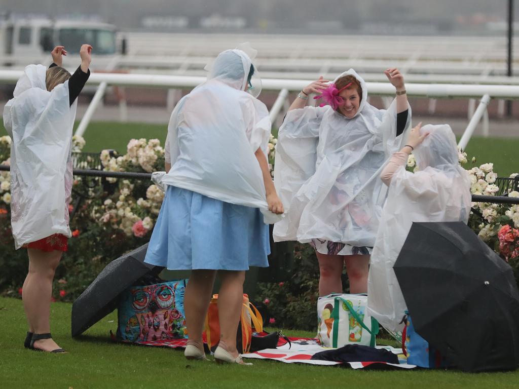 Ponchos are out. Picture: Alex Coppel