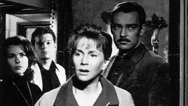 Claire Bloom, Russ Tamlyn, Julie Harris and Richard Johnson in the 1963 horror <i>The Haunting</i>. Saturday, 8:30pm, TCM (428).