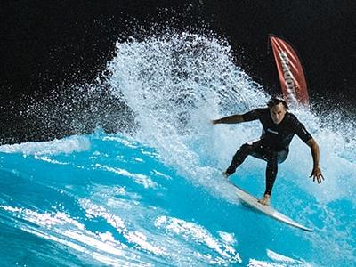 Night surfing at URBNSURF which are located in Melbourne and Sydney Picture: Facebook