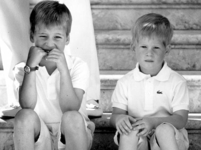 Prince William and Prince Harry in 1989.