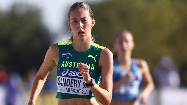 Sandery has backed up her silver medal performance in Oman (above) with a gold at nationals. Picture: Francois Nel/Getty Images for World Athletics