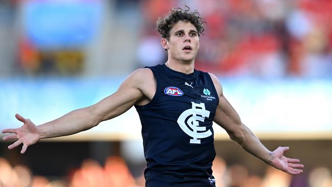 The Coleman Medal leader was the hero at both ends for the Blues. (Photo by Albert Perez/AFL Photos via Getty Images)