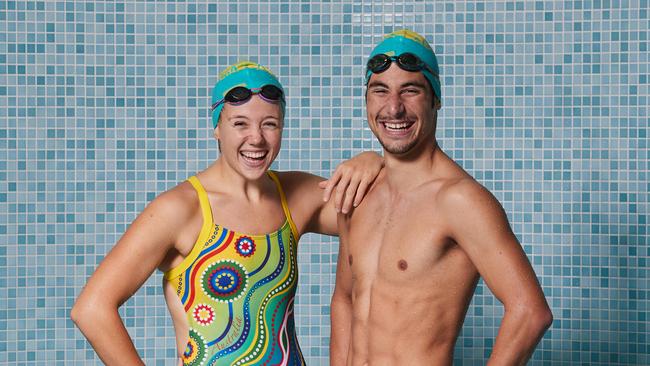 Danielle Kettlewell, 26, and Ethan Calleja, 19. Calleja had previously given up on his dream of going to the Olympics. Picture: David Swift.