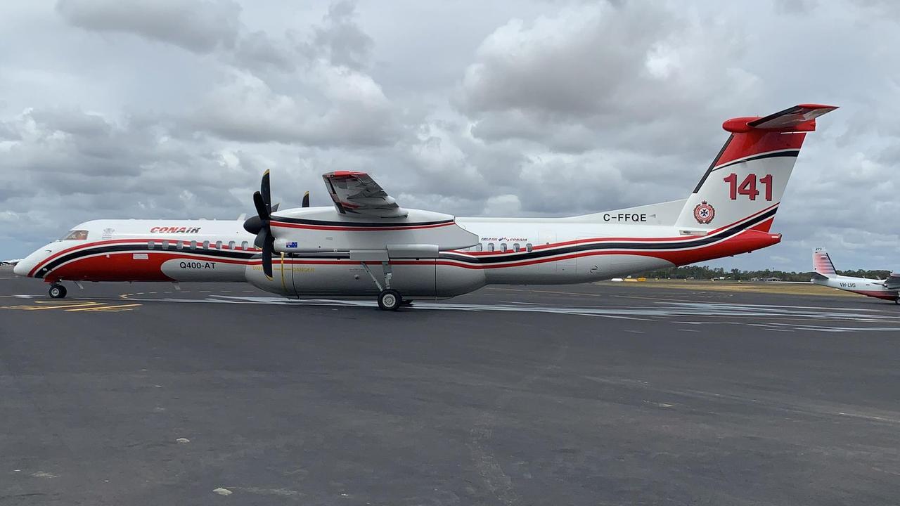 The Conair Q400AT will be based in Bundaberg ready to help fight bushfires this fire season.