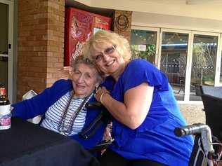 ROYAL COMMISSION: Murdered woman Marie Darragh and her daughter Charli Darragh at St Andrews nursing home in Ballina. Ms Darragh said he is relived at the news a Royal Commission in the Aged Care will be held to prevent others suffering her mother did. Supplied picture.