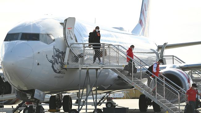 Passengers arriving on the Gold Coast.