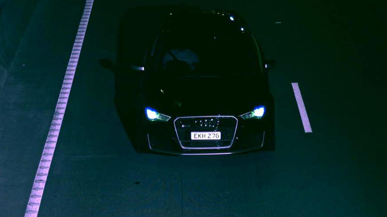 Police allege Bilal Hamze was shot by a person in this black Audi, later found burnt-out in the Sydney suburb of Northwood. Picture: NSW Police