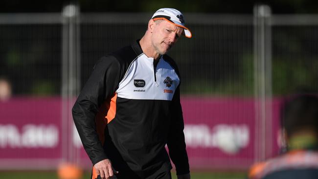 West Tigers NRL coach Michael Maguire at training. NRL Photos