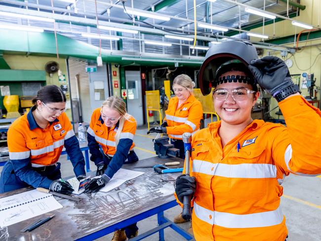 Rory Muller, 18, Sophie Chisholm, 22, Toni Gadd, 28, and Jaila Paniora, 19. Picture: Luke Marsden