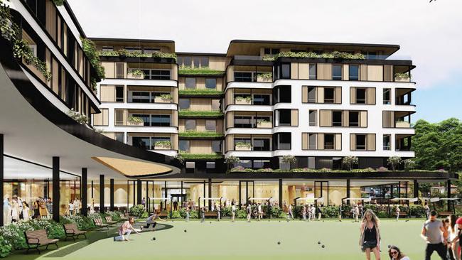 The proposed development of Waverley Bowling Club. 