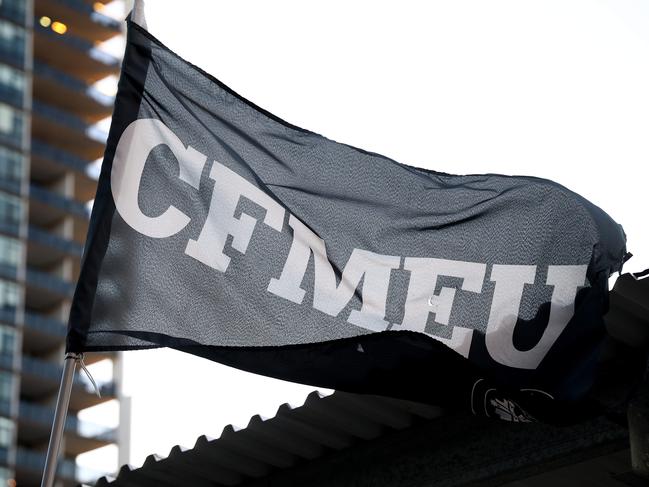 Mr Irving has beefed up security at CFMEU offices across the country. Picture: David Clark