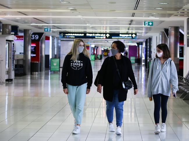 An extremely quiet Sydney Airport terminal this month. Picture: Gaye Gerard/NCA NewsWire