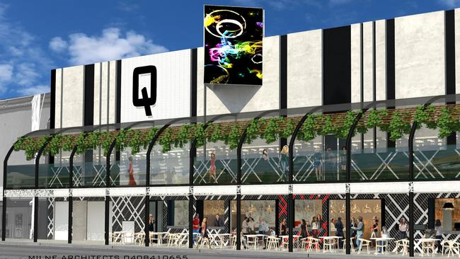 A street view of the planned Q nightclub, which will be built on Hindley St. Image: Milne Architects