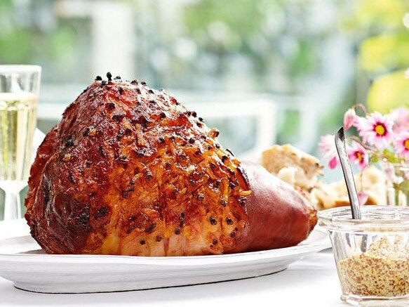 Glazed ham.