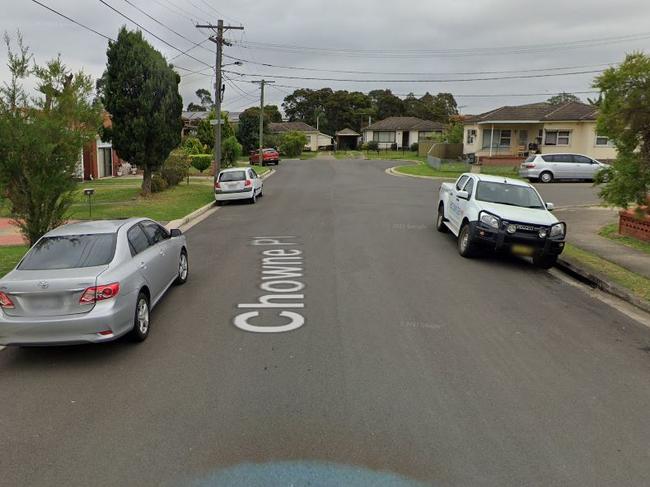 Detectives are investigating whether a burning Mercedes sedan found at Chowne Pl Yennora is linked to the crime.