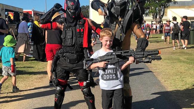 FORMIDABLE COSPLAY: Steven Chang, Archie Lucas and Neil Collins at Capricon 2019