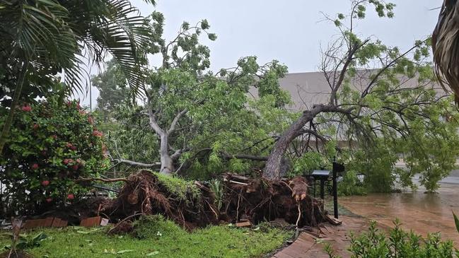 Damage reported as being caused by Cyclone Zelia in Port Headland. Picture: Facebook.