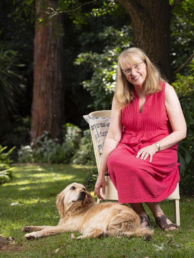 Toowoomba music teacher Celia Egerton, pictured with her dog Alice, has been awarded the Order of Australia medal in the 2025 Australia Day Honours, Saturday, January 25, 2025. Picture: Kevin Farmer