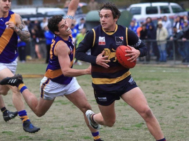 Dillon Viojo-Rainbow in action during the grand final. Picture Davis Harrigan