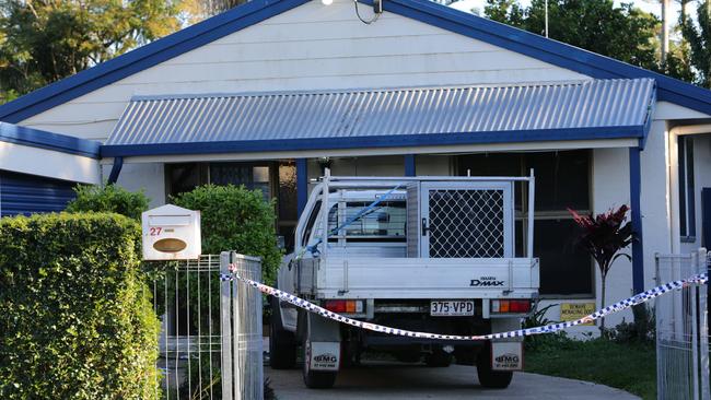 The woman’s home remained a crime scene on Thursday morning. Picture: Darren England