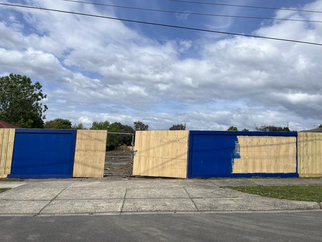 A fence has been placed around the site after it was cleared. Picture: Erin Constable