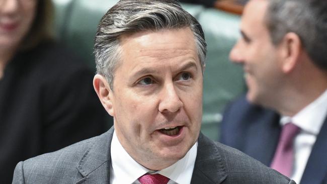 CANBERRA, Australia, NewsWire Photos. June 3, 2024: Minister for Health and Aged Care Mark Butler during Question Time at Parliament House in Canberra. Picture: NewsWire / Martin Ollman