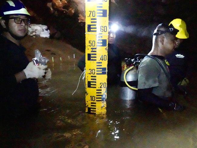 Thai Navy SEALs and volunteers pumped water out of the cave to make it easier to reach the trapped soccer team.