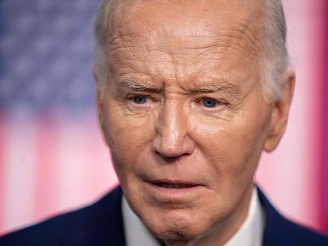 US President Joe Biden told reporters outside the White House that he would consider a request from Australia to end Mr Assange’s case. Picture: John Tully/Getty Images/AFP