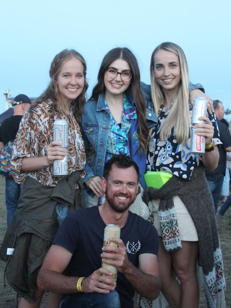 SOUNDS OF ROCK: Jess, Elena, Kim and Dale having a blast at Burnett Heads.