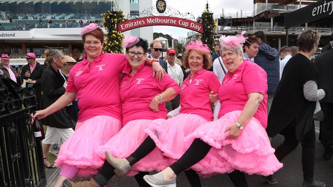 Racegoers enjoying the day. Picture: AAP