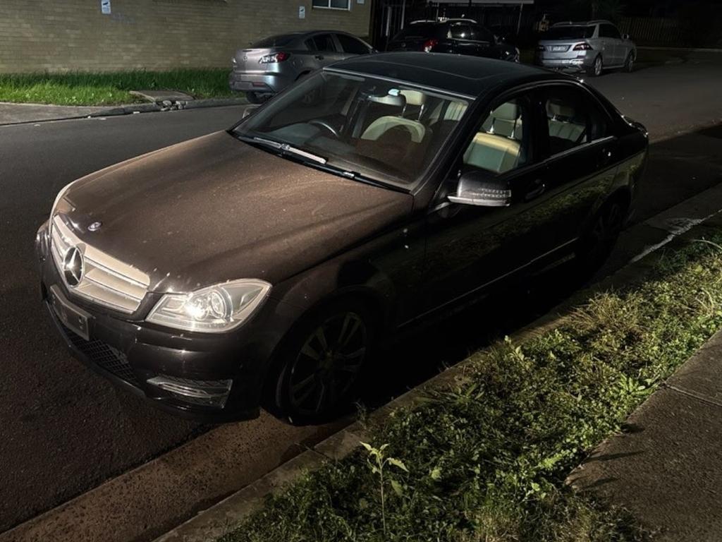 The weapons were found in this stolen car in Guildford. Picture: NSW Police Force