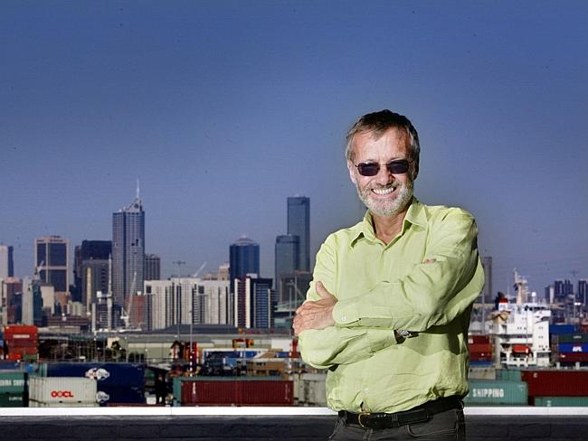 Lonely Planet founder Tony Wheeler on the roof of his Footscray Lonely Planet head office in 2004.