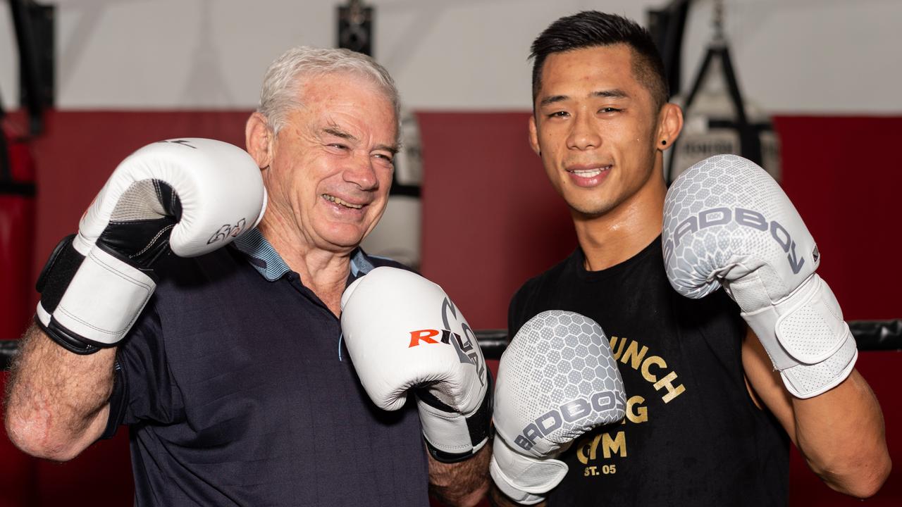 Chris Anderson pictured with MMA fighter Martin Nguyen in 2019. Picture: Monique Harmer