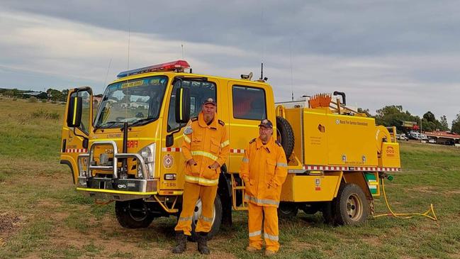 Mark Tysoe (left) joined the Rural Fire Service in 2009. Picture: Contributed