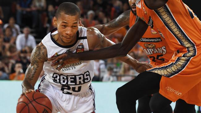 Adelaideâ€™s Jerome Randle during the Round 16 NBL match between the Cairns Taipans and Adelaide 36ers at the Cairns Convention Centre in Cairns, Saturday, January 18, 2020. (AAP Image/Brian Cassey) NO ARCHIVING, EDITORIAL USE ONLY