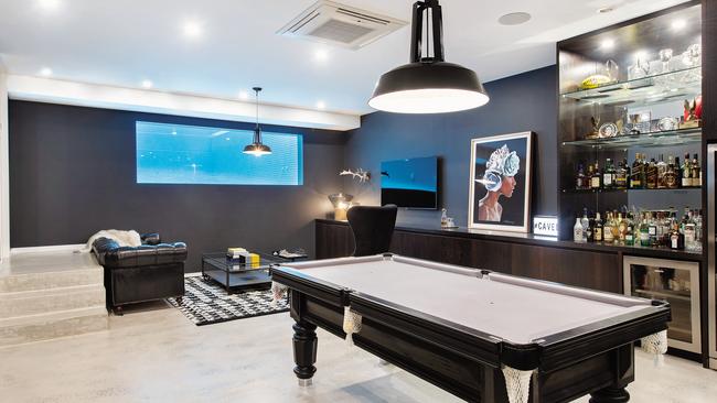 Chris Judd’s ‘man cave’ was often spoken about. This is how it looked when the property was sold.