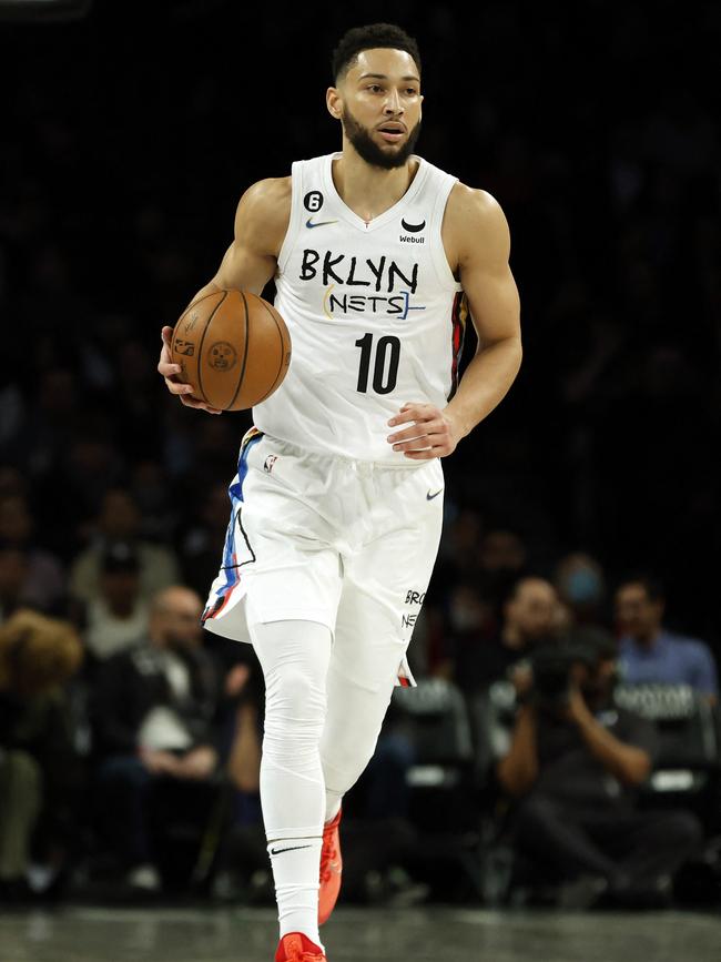 Simmons playing with the Nets. Photo: Sarah Stier/Getty Images/AFP