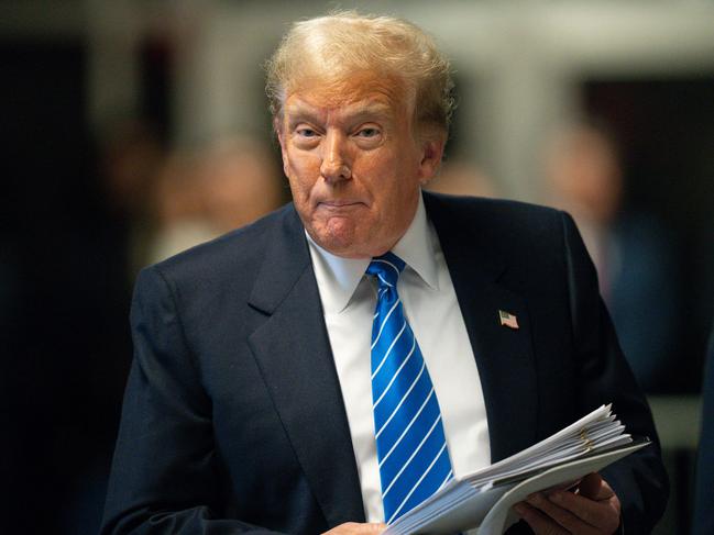 Former US president Donald Trump outside court. Picture: AFP