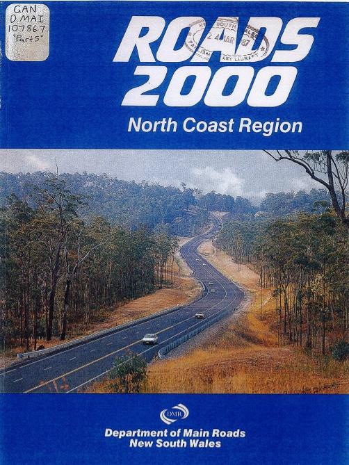 DMR Roads 2000 North Coast Region. Pic DMR report 1987