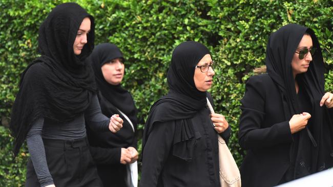 Mourners attend Mahmoud 'Mick' Hawi's funeral. Picture: AAP.