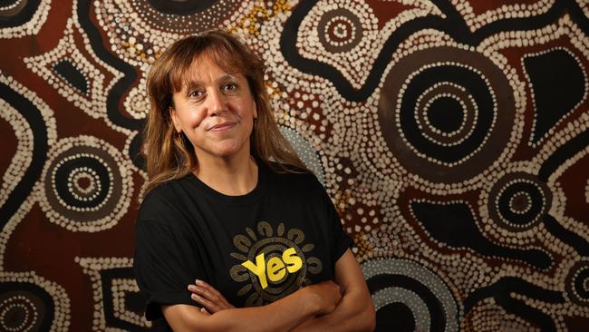 Yes campaigner and filmmaker Rachel Perkins, daughter of 1967 referendum campaigner Charles Perkins, poses for a photograph at Tandanya National Aboriginal Cultural Institute in Adelaide. NCA NewsWire / David Mariuz